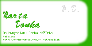 marta donka business card